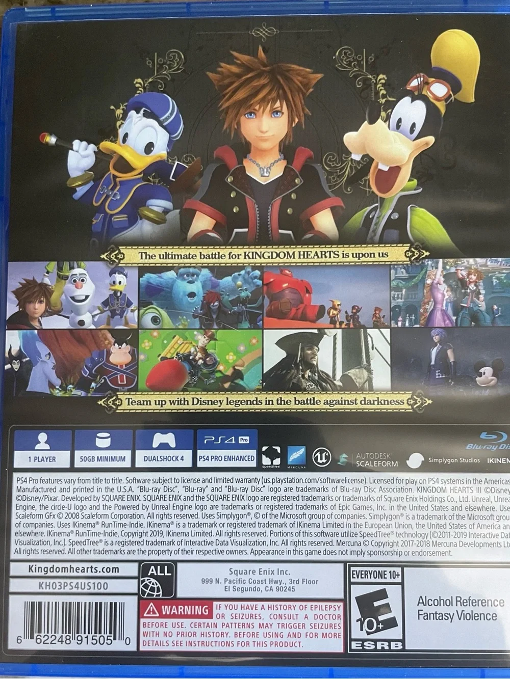 Kingdom Hearts All-In-One Package PS4 Complete with Slipcover